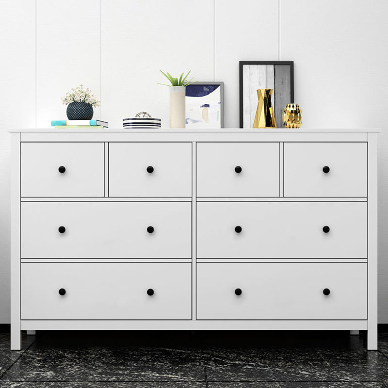 Wooden Storage Chest Dresser Classic Glam Chest with Drawers