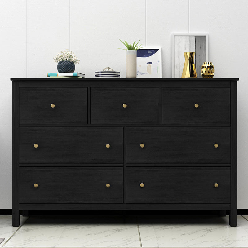 Wooden Storage Chest Dresser Classic Glam Chest with Drawers