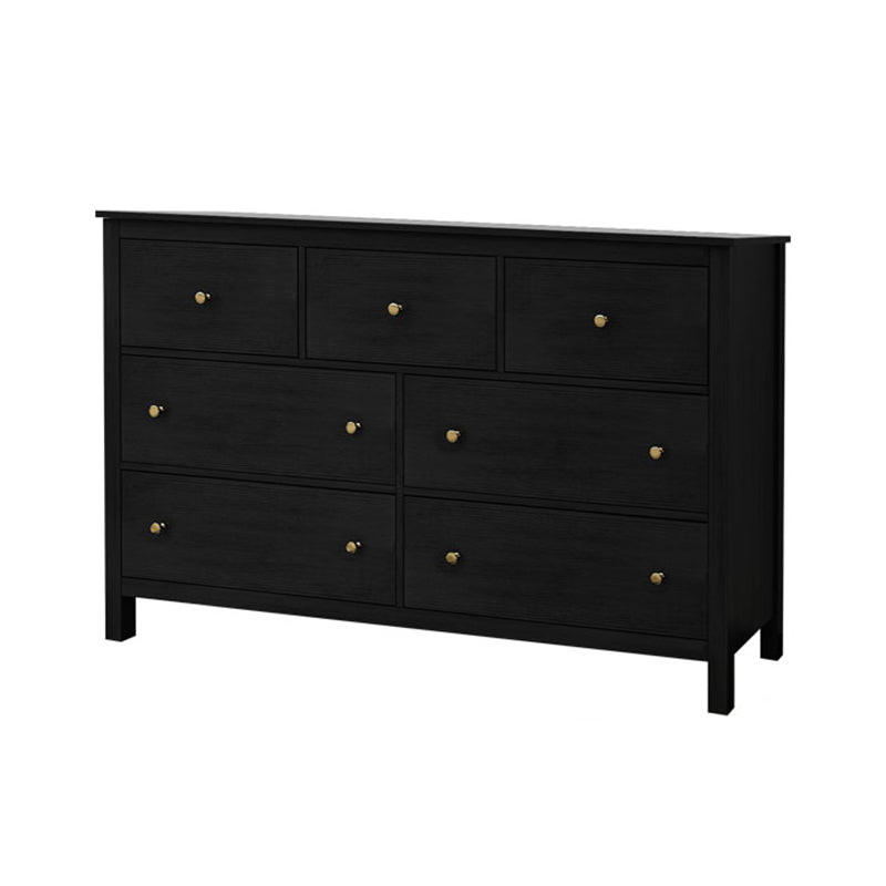 Wooden Storage Chest Dresser Classic Glam Chest with Drawers