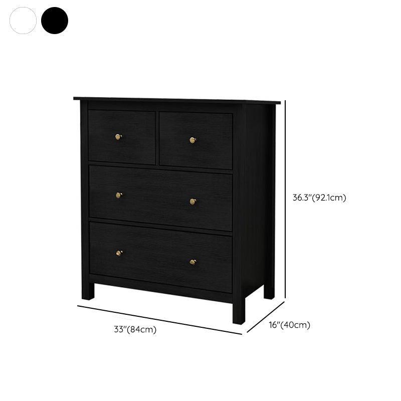 Wooden Storage Chest Dresser Classic Glam Chest with Drawers