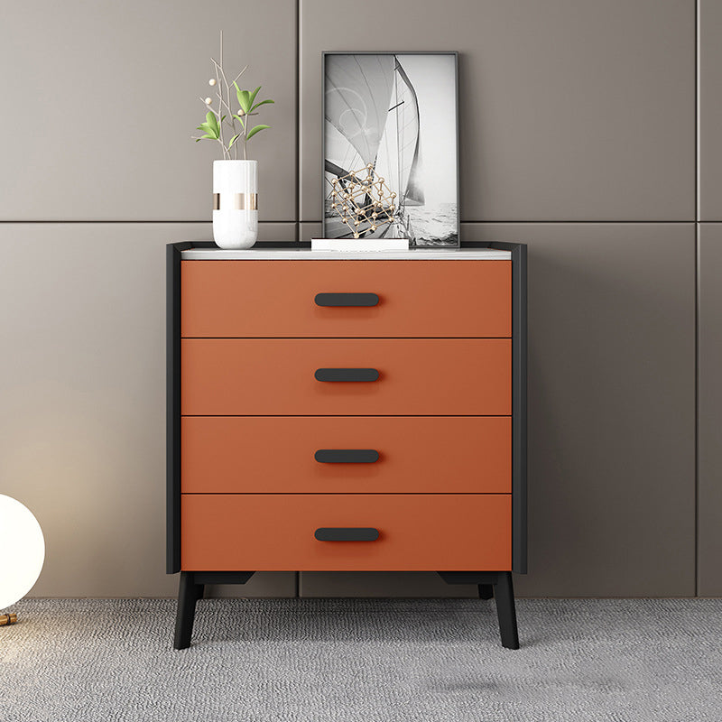 Contemporary Bedroom Stone Storage Chest Vertical Chest with Black Legs