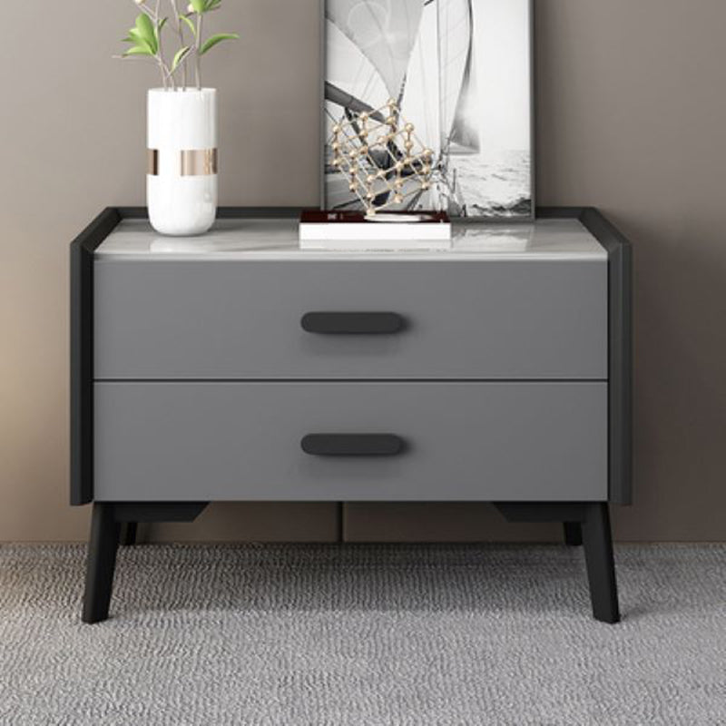 Contemporary Bedroom Stone Storage Chest Vertical Chest with Black Legs