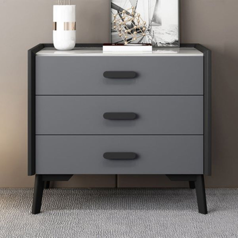 Contemporary Bedroom Stone Storage Chest Vertical Chest with Black Legs