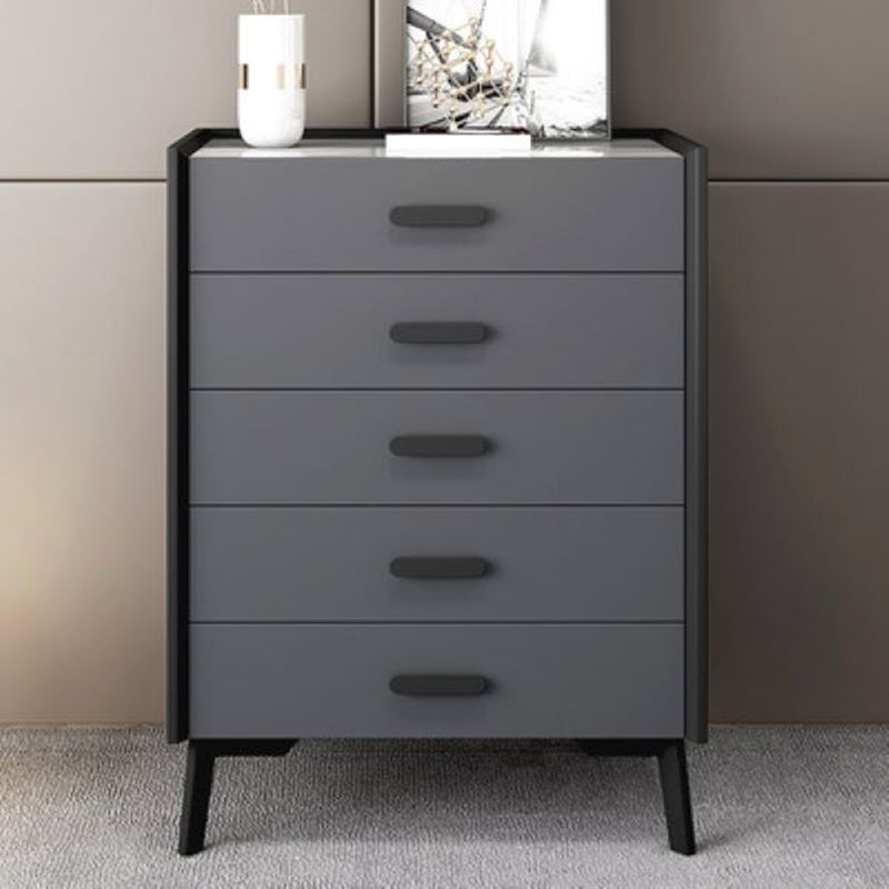 Contemporary Bedroom Stone Storage Chest Vertical Chest with Black Legs