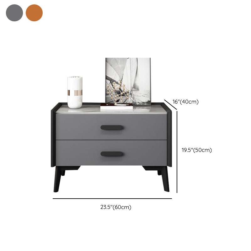 Contemporary Bedroom Stone Storage Chest Vertical Chest with Black Legs