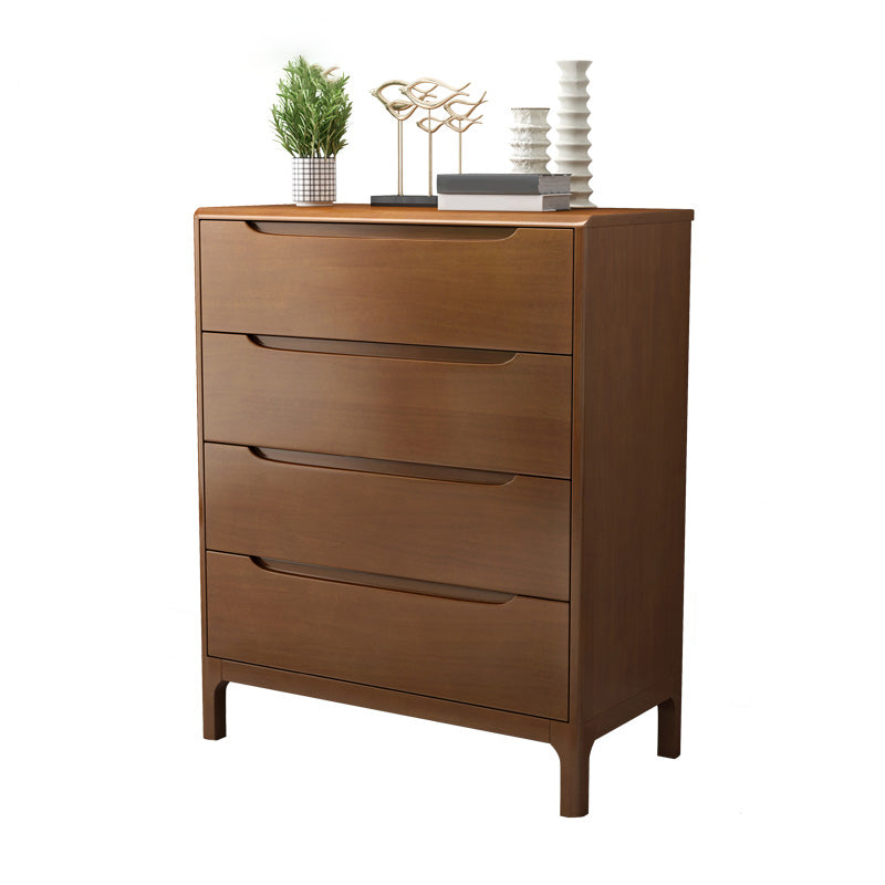Rubber Wood Contemporary Chest Home Storage Chest with Drawers