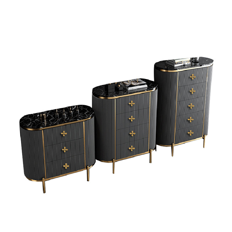 Classic Glam Storage Chest Stone Storage Chest Dresser with 3/4/5 Drawers