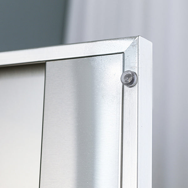 35.5"L x 16.5"W x 71"H Hinged Door Storage Cabinet Contemporary Cabinet with Metal Doors