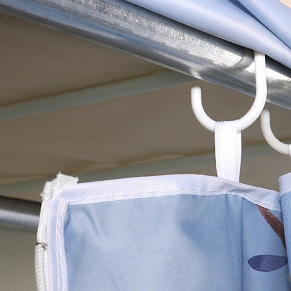 Contemporary Style Wardrobe Metal Bedroom Wardrobe Closet with Clothes Rail