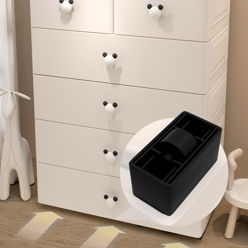 Plastic Matte Finish Non-Hanging Armoire Modern Storage Cabinet with Drawers