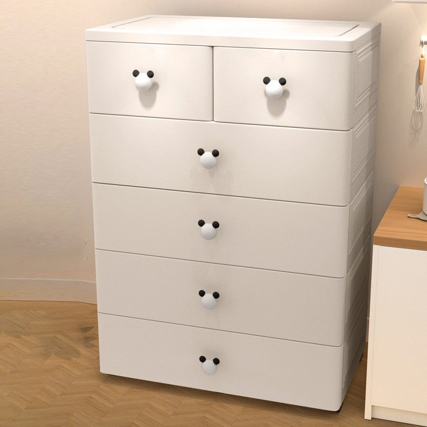 Plastic Matte Finish Non-Hanging Armoire Modern Storage Cabinet with Drawers