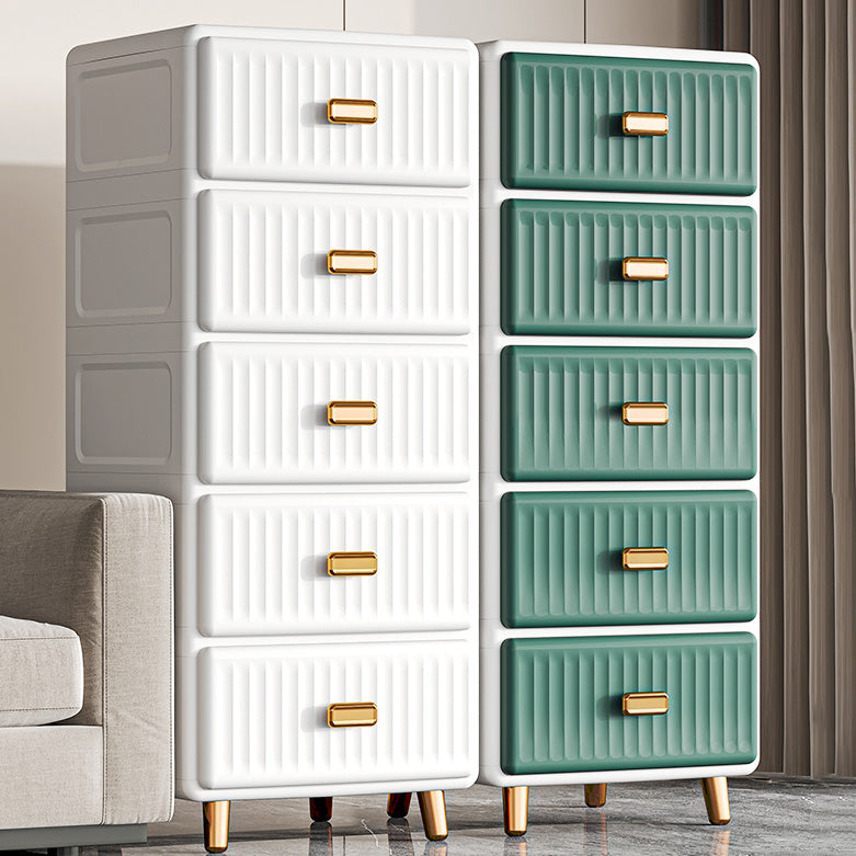 Bedroom Plastic Matte Finish Storage Cabinet Contemporary Cabinet with Metal Legs