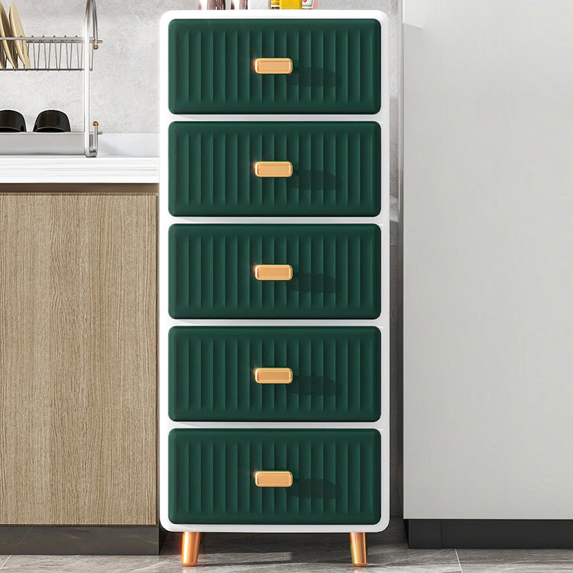Bedroom Plastic Matte Finish Storage Cabinet Contemporary Cabinet with Metal Legs