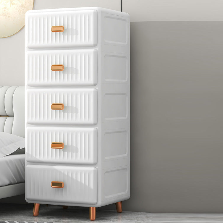 Bedroom Plastic Matte Finish Storage Cabinet Contemporary Cabinet with Metal Legs