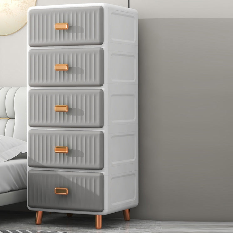 Bedroom Plastic Matte Finish Storage Cabinet Contemporary Cabinet with Metal Legs