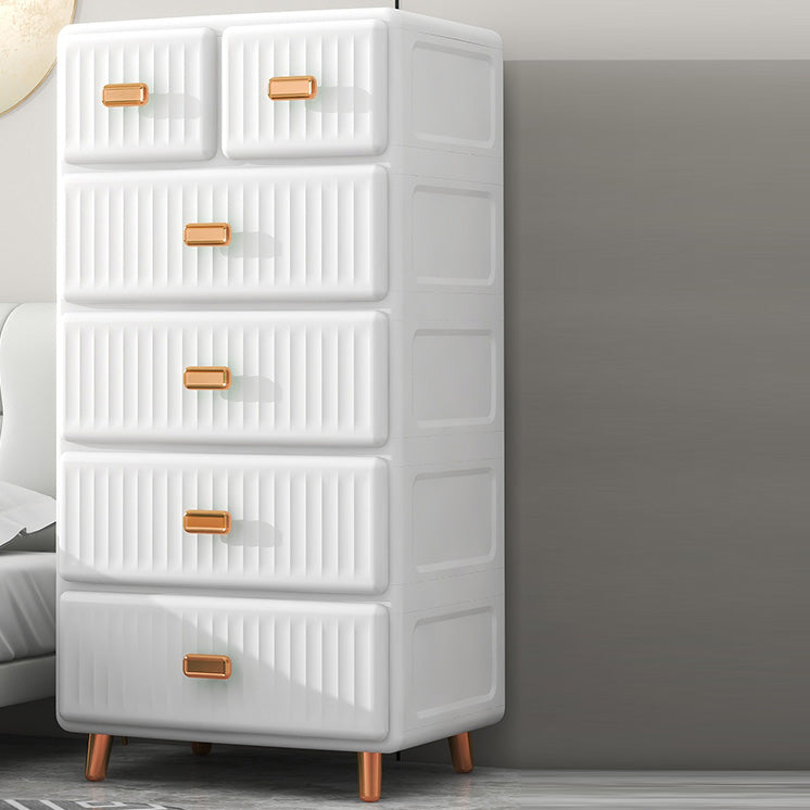 Bedroom Plastic Matte Finish Storage Cabinet Contemporary Cabinet with Metal Legs