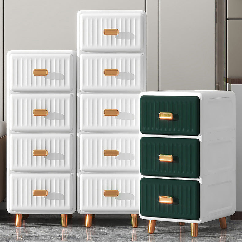 Bedroom Plastic Matte Finish Storage Cabinet Contemporary Cabinet with Metal Legs
