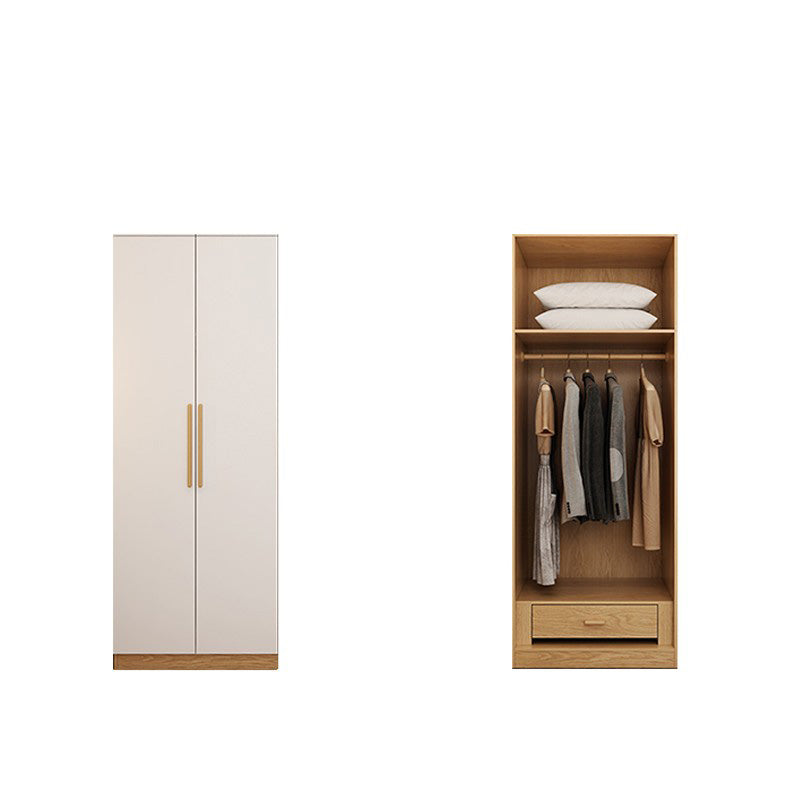 Contemporary Style Wardrobe Wooden Bedroom Closet with Hinged Door