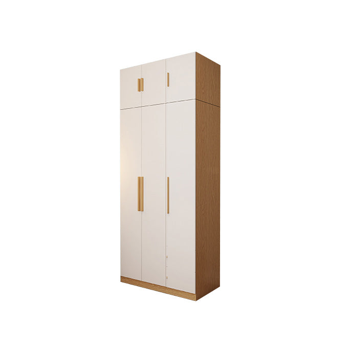 Contemporary Style Wardrobe Wooden Bedroom Closet with Hinged Door