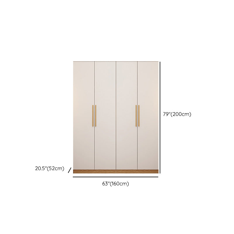 Contemporary Style Wardrobe Wooden Bedroom Closet with Hinged Door