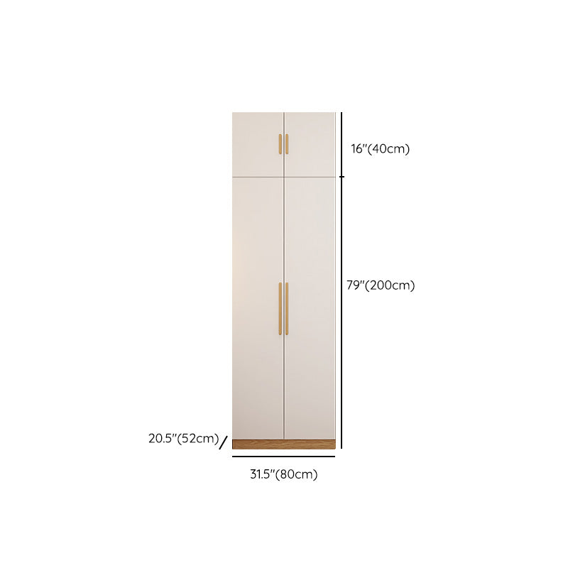 Contemporary Style Wardrobe Wooden Bedroom Closet with Hinged Door