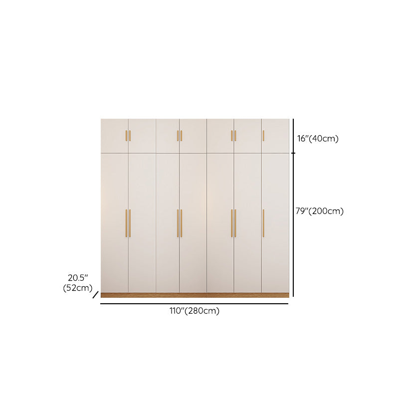 Contemporary Style Wardrobe Wooden Bedroom Closet with Hinged Door