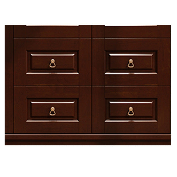 Rubberwood Cabinet with Drawers French Country Wardrobe for Home
