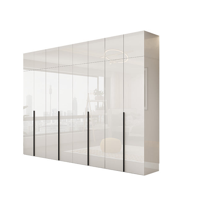 White Colour Wooden Wardrobe Soft Close Drawer Wardrobe Closet for Bedroom