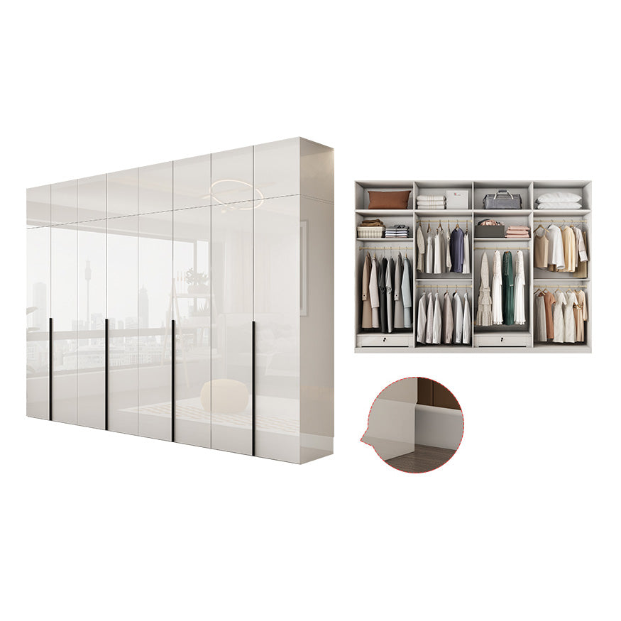 White Colour Wooden Wardrobe Soft Close Drawer Wardrobe Closet for Bedroom