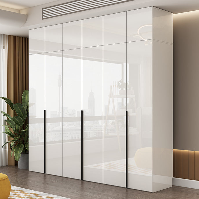 White Colour Wooden Wardrobe Soft Close Drawer Wardrobe Closet for Bedroom