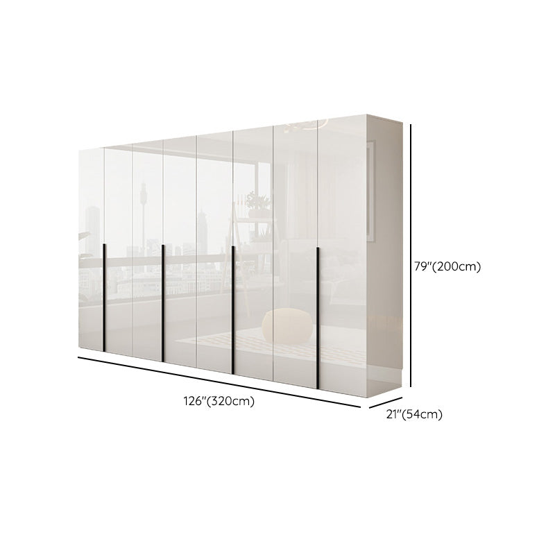 White Colour Wooden Wardrobe Soft Close Drawer Wardrobe Closet for Bedroom