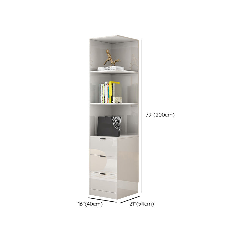 White Colour Wooden Wardrobe Soft Close Drawer Wardrobe Closet for Bedroom