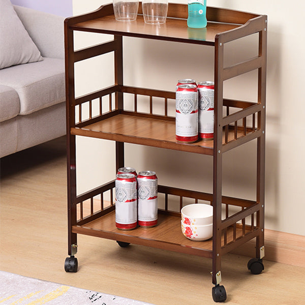 Open Storage Kitchen Trolley Home Dining Manufactured Wood Kitchen Trolley
