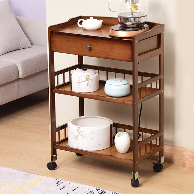 Open Storage Kitchen Trolley Home Dining Manufactured Wood Kitchen Trolley