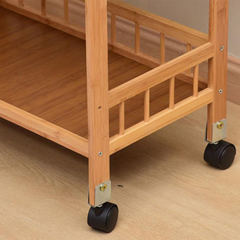 Open Storage Kitchen Trolley Home Dining Manufactured Wood Kitchen Trolley