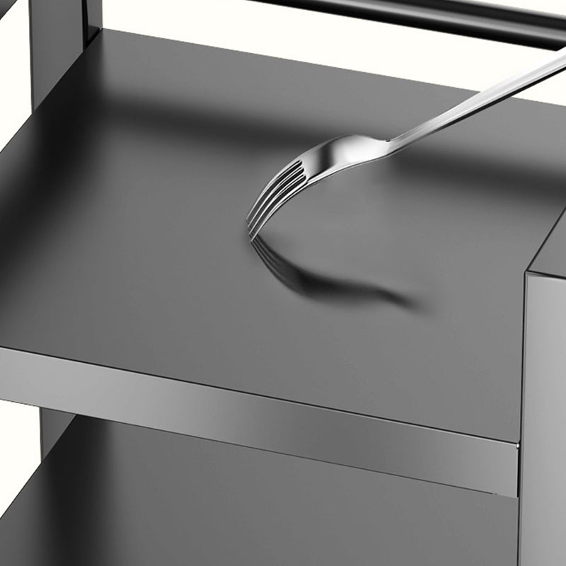 Metal Modern Prep Table Open Storage Home Dining with Basket Prep Table