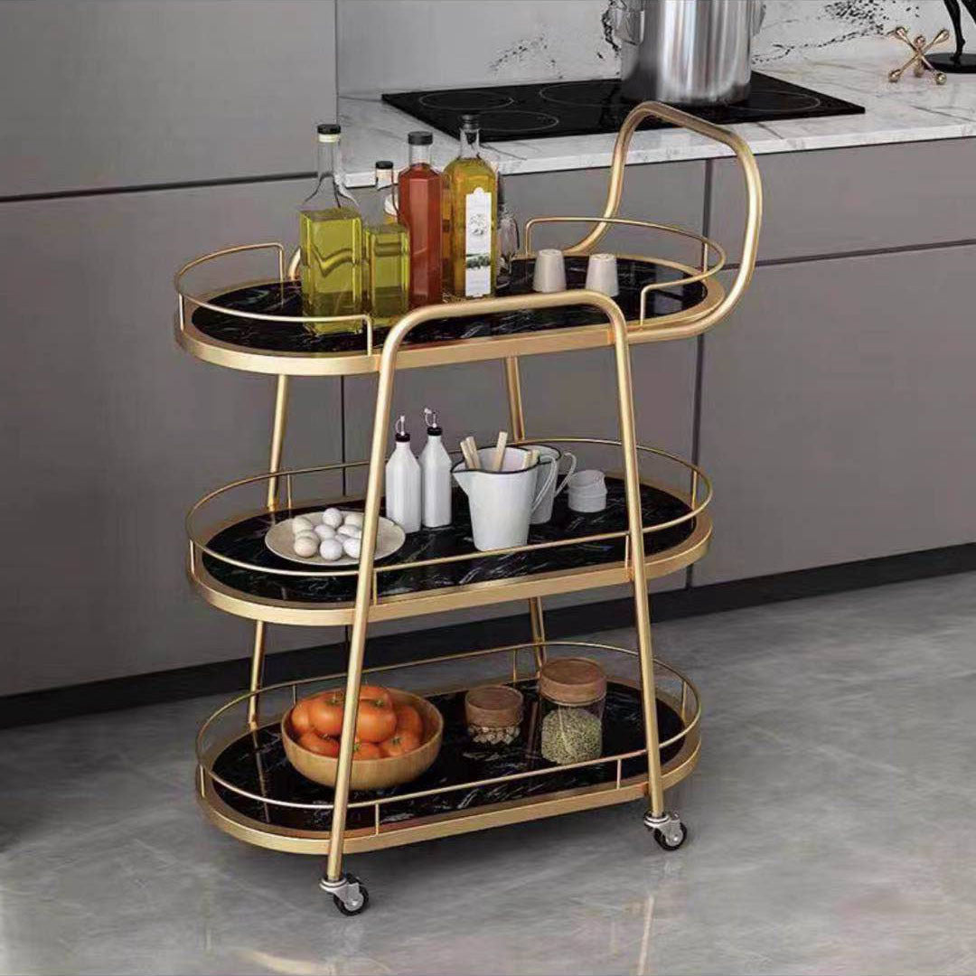 Home Dining Modern Style Prep Table Open Storage Stone Prep Table