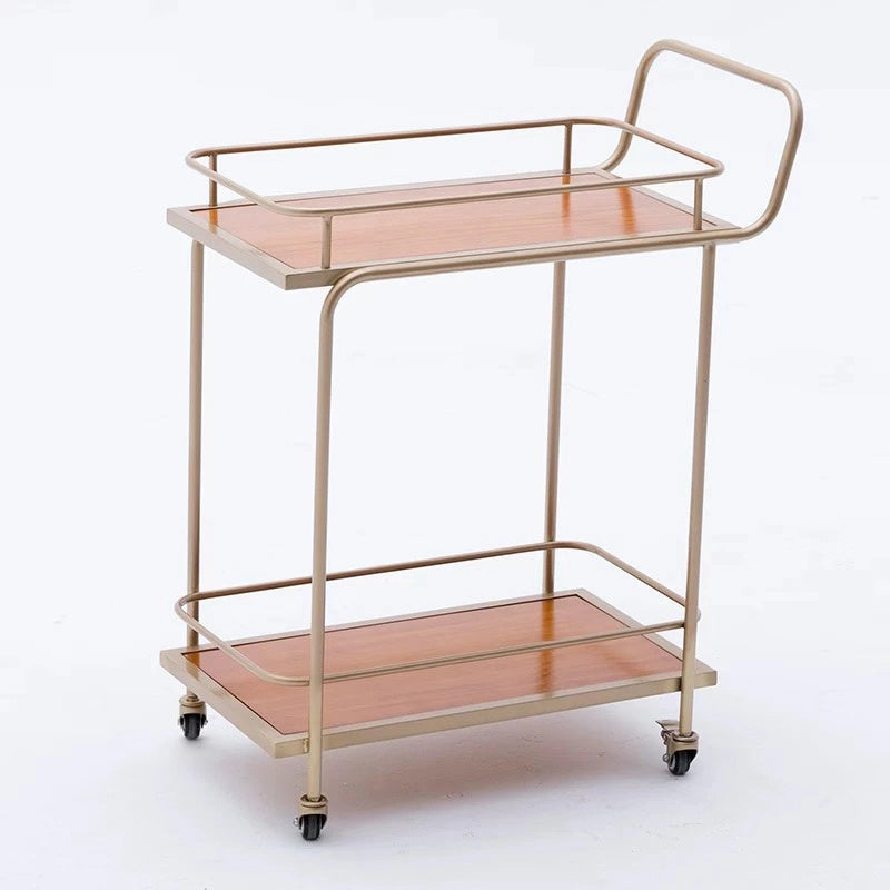 Home Dining Prep Table Modern Rectangular Prep Table with Casters