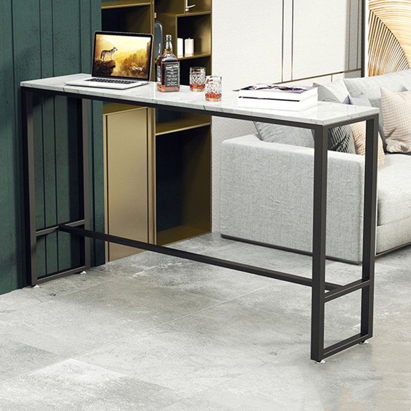 Rectangle Marble Bar Table Set Industrial Style 1/3/5 Pieces Bar Height Bar Set