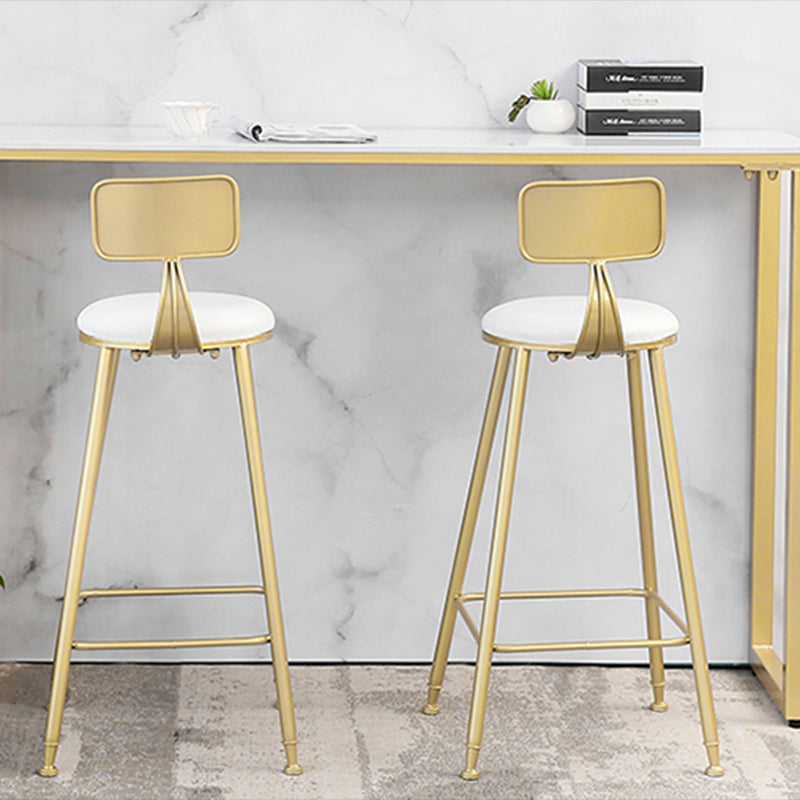 Faux Marble Rectangle Bistro Set Glam Style 1/3 Pieces Bar Height Bar Set