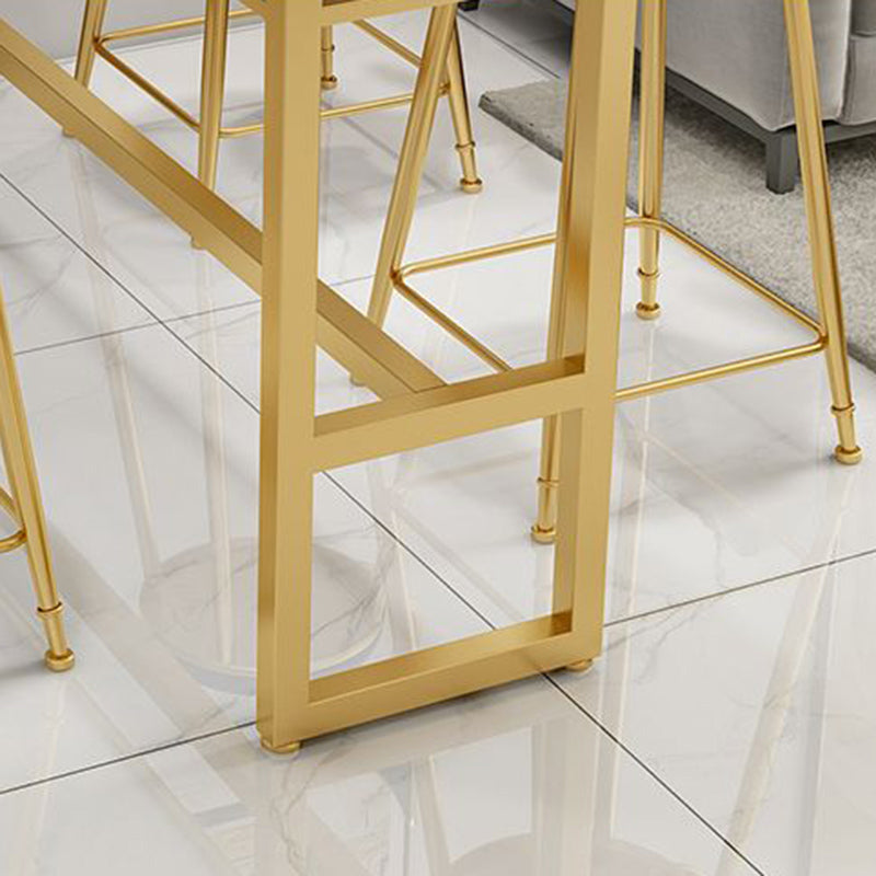 Glam Style Bar Set 1/2/3/5 Pieces Faux Marble Rectangle Counter Set