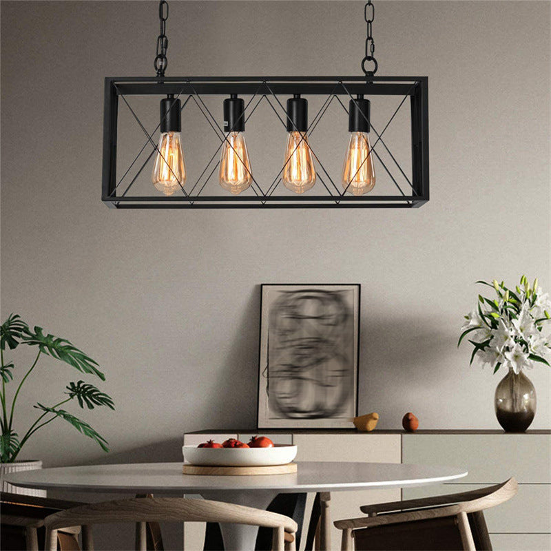 Industrial Island Light Black Pendant Lighting Fixture for Dining Room