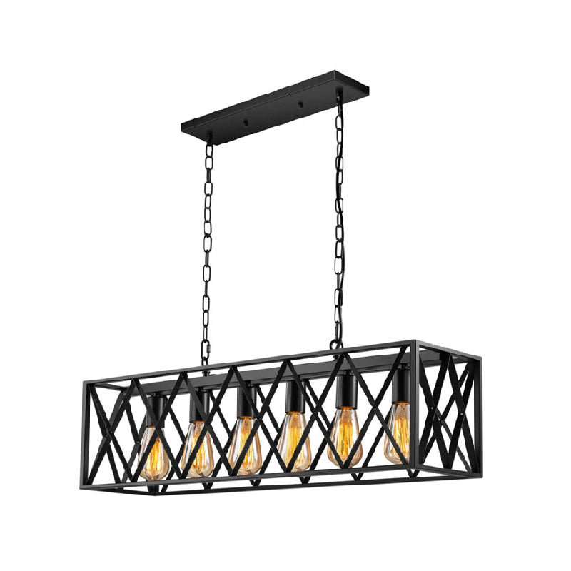 Industrial Island Light Black Pendant Lighting Fixture for Dining Room