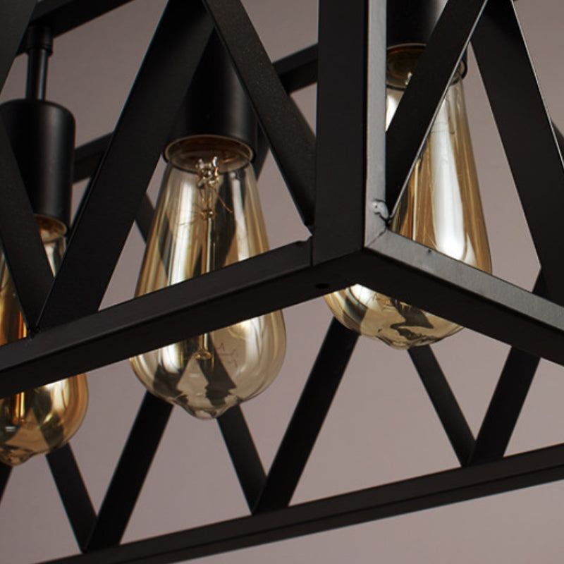 Industrial Island Light Black Pendant Lighting Fixture for Dining Room