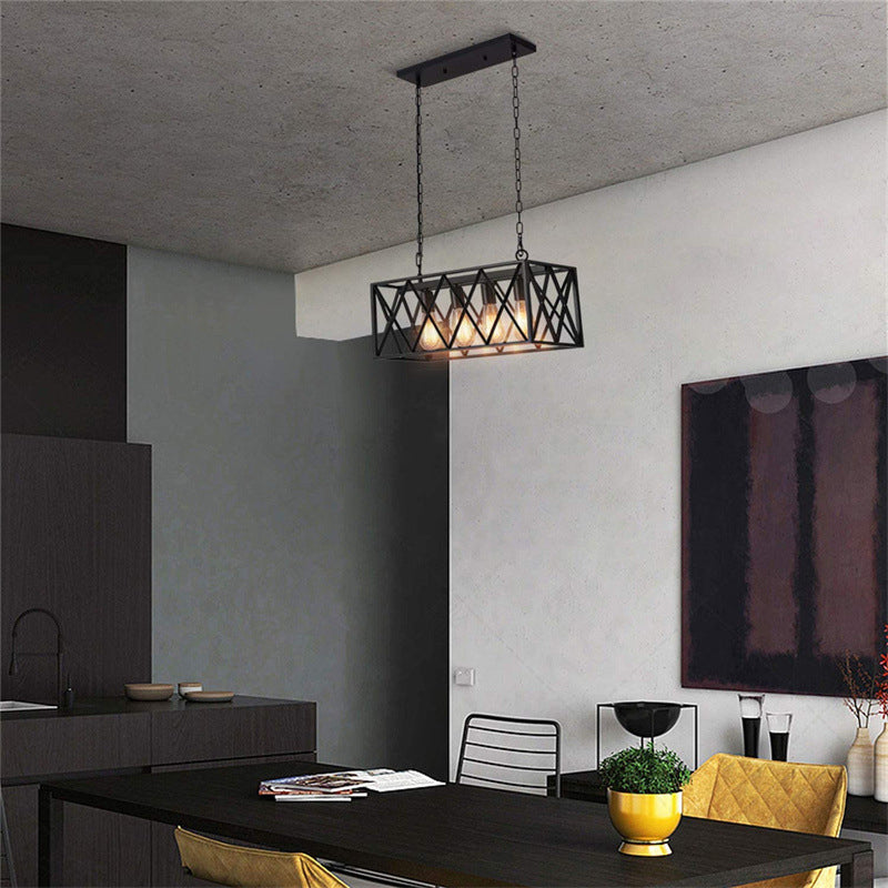 Industrial Island Light Black Pendant Lighting Fixture for Dining Room