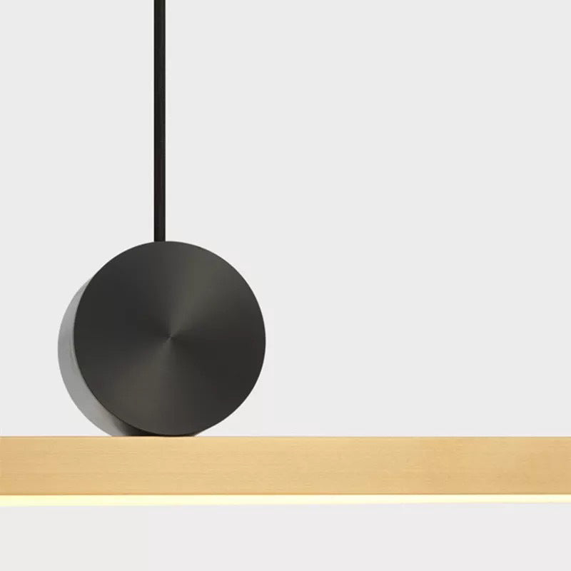 LED Island Light Gold Island Hanging Light with Acrylic Shade for Dining Room