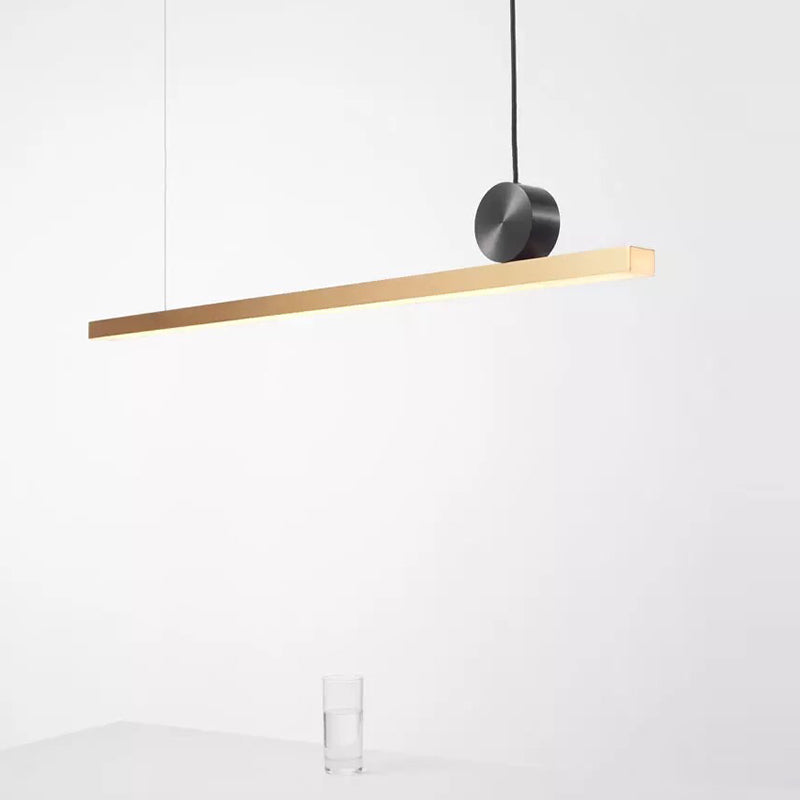 LED Island Light Gold Island Hanging Light with Acrylic Shade for Dining Room