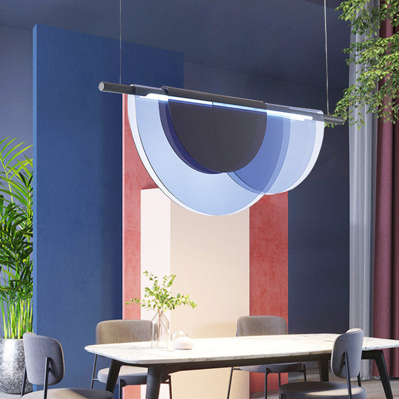 Macaron Style Island Light 1-Light Island Hanging Light with Acrylic Shade for Dining Room
