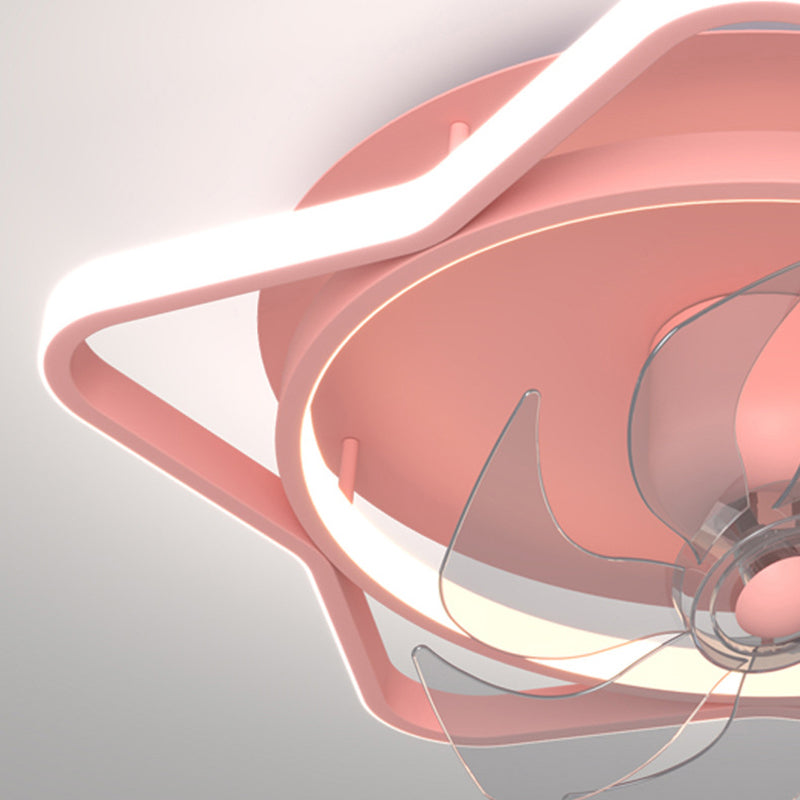 2 - Light LED Ceiling Fan Mount Blue / Pink Kids Style Ceiling Fan