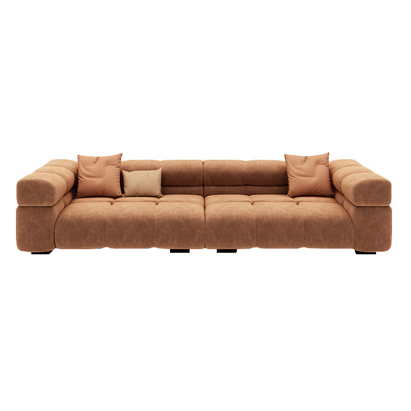 Scandinavian Sectional Sofa with Tigh Back and Square Arm for Living Room